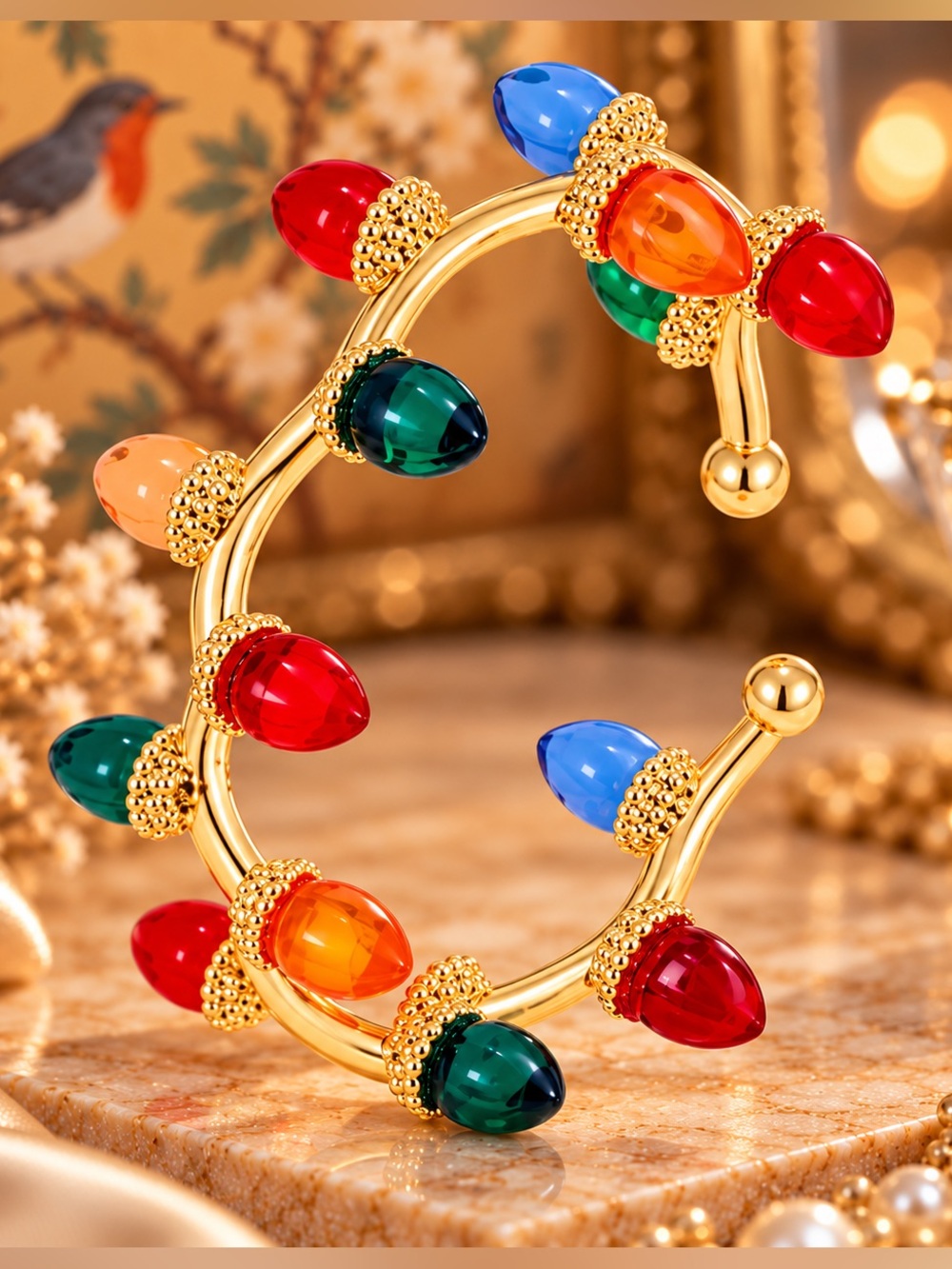 Christmas Light Bracelet | Colorful Holiday Statement Jewelry| Fifi’s Closet